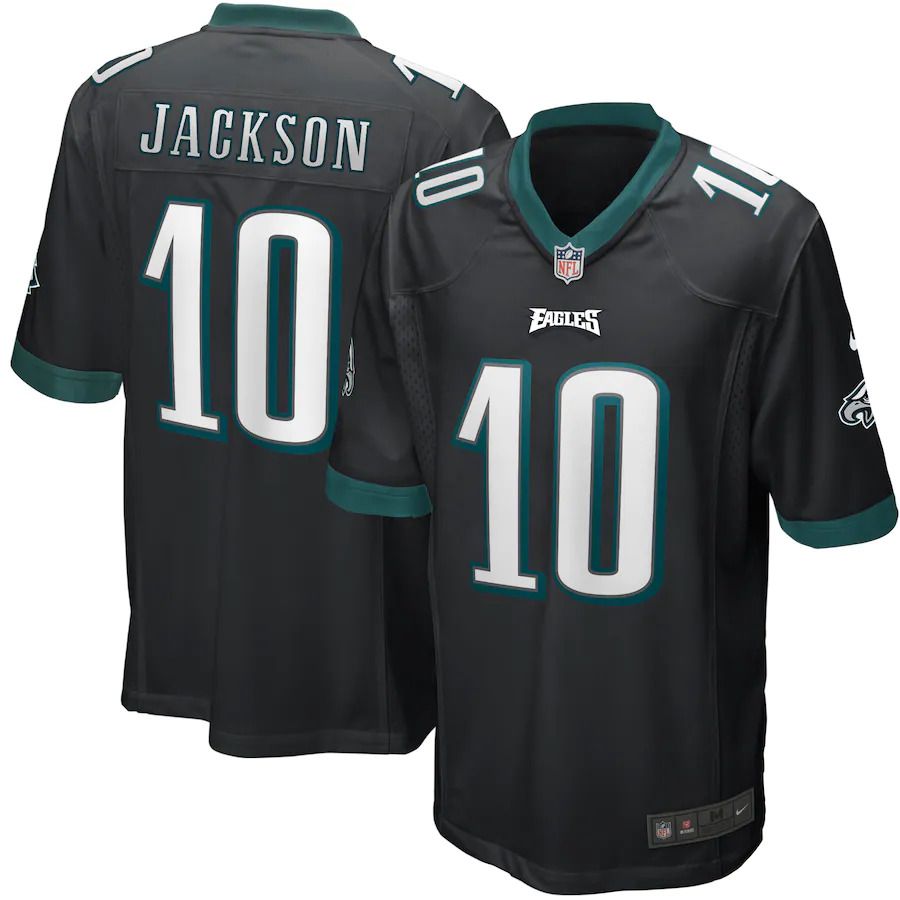 Men Philadelphia Eagles 10 Desean Jackson Nike Black Game Player NFL Jersey